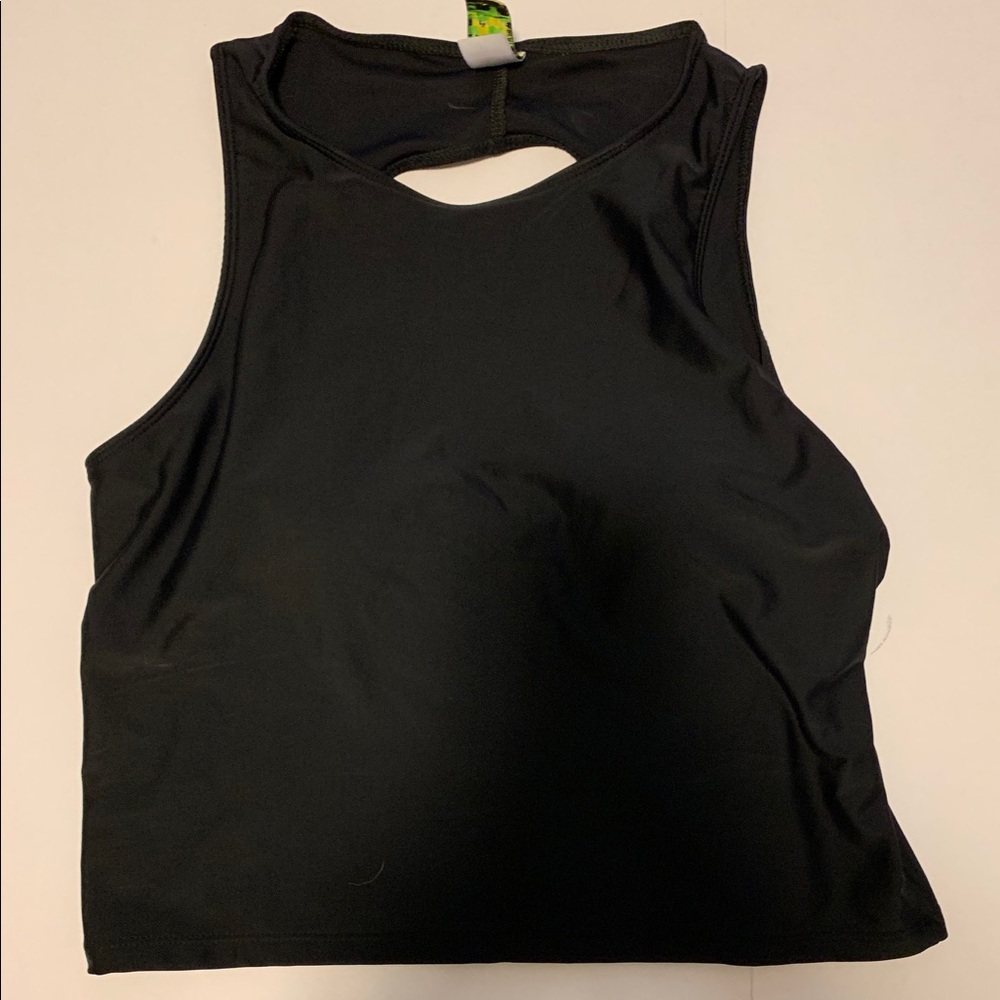 Kortni Jeans XL Black Circle Back Top EUC.